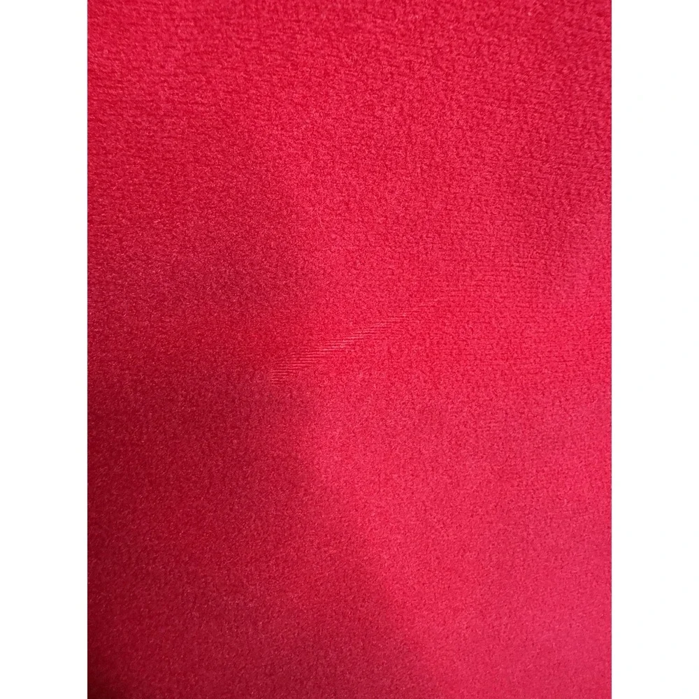 Vintage‎ 60s Sears Home Wear Fleece Robe Housecoat Red Embroider Floral Zip Long